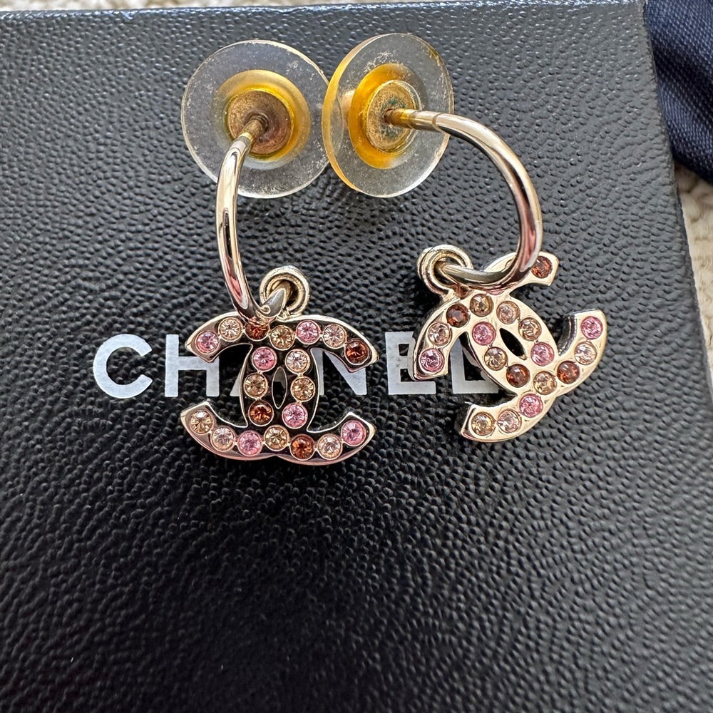 Chanel Rhinestone Earrings - Picture 3 of 8